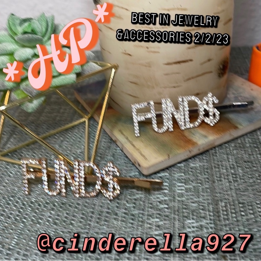💰Rhinestone “Fund$” Hair Pins 💰